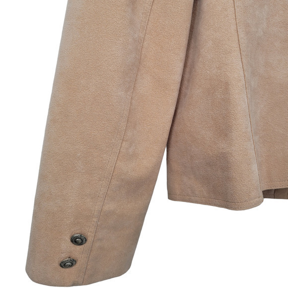 HP Vintage 80s Ultra Suede Single Breast One Button Union Made Lined Jacket - Picture 8 of 13